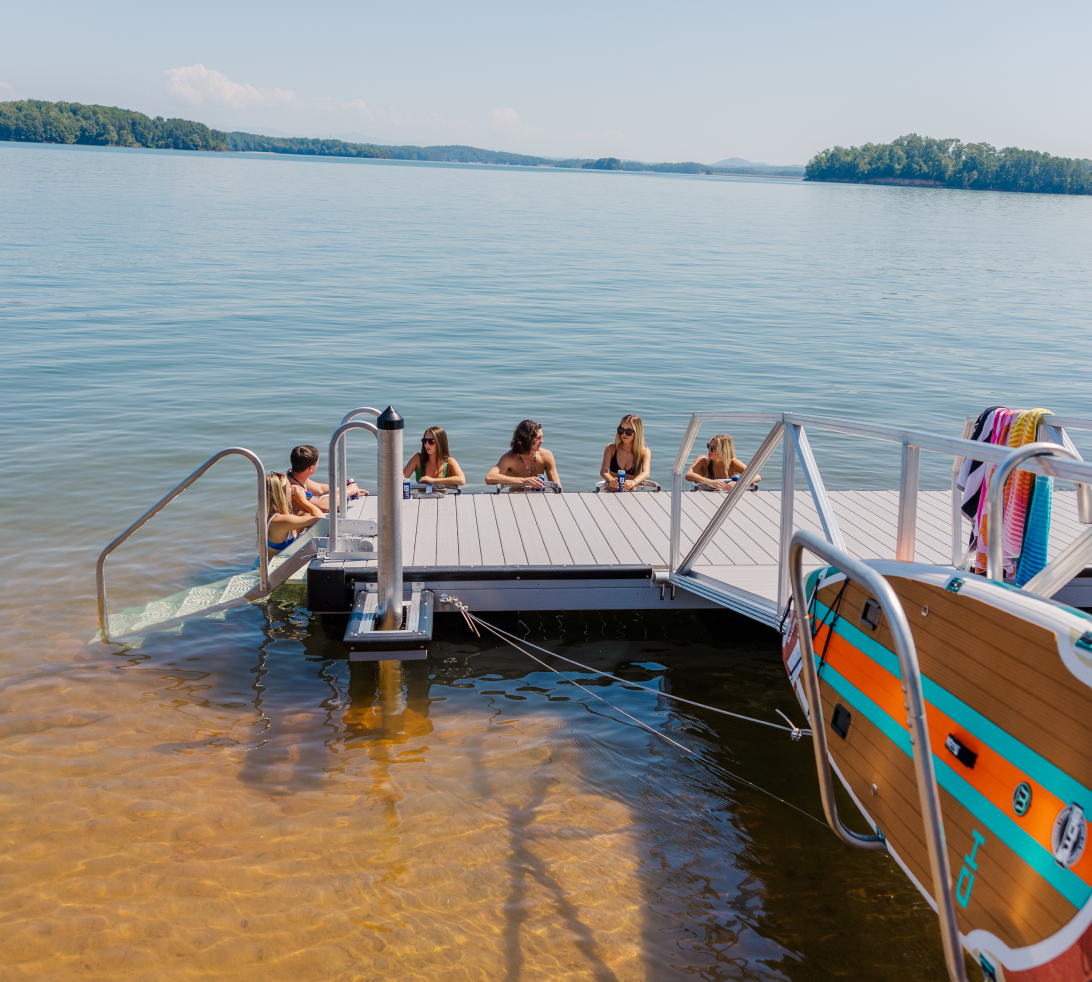 Lake side living with dock equipment