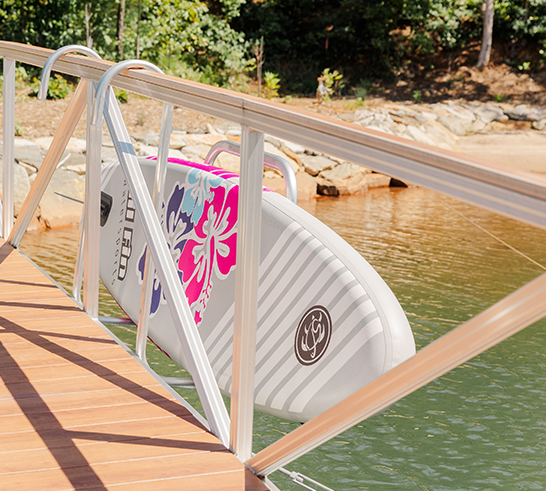 Paddleboards Dock storage ramp rack
