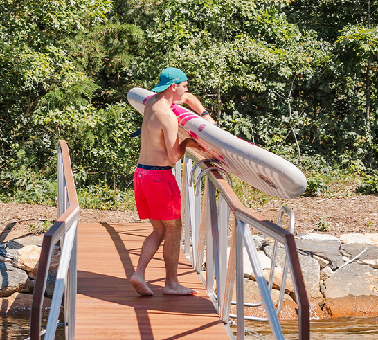 Store Your Paddle Board With The Dock Ramp Rack