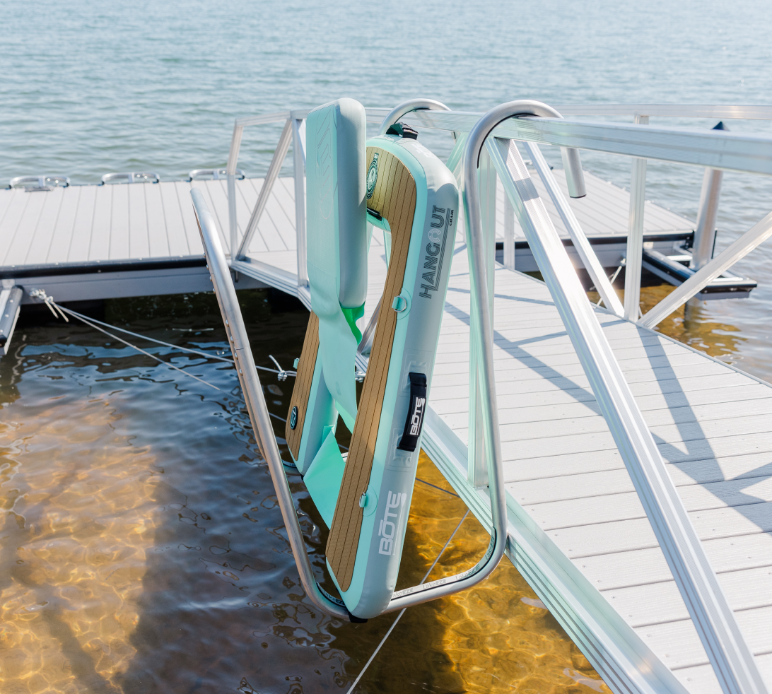 Store your surfboard on your dock ramprack