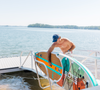 Store your surfboard on your dock ramprack