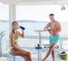 Swim stool for lounging on the dock