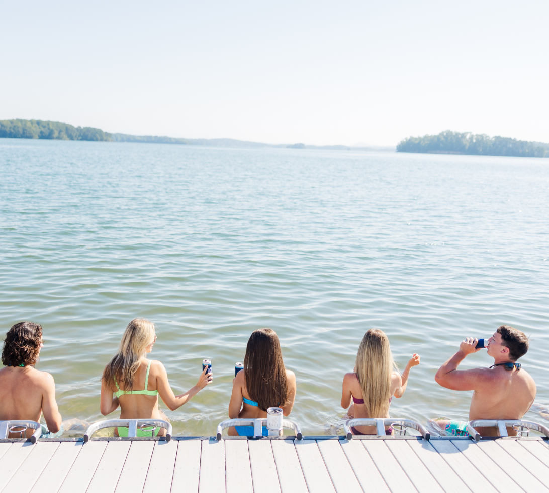 Swimstools for dockside lounging