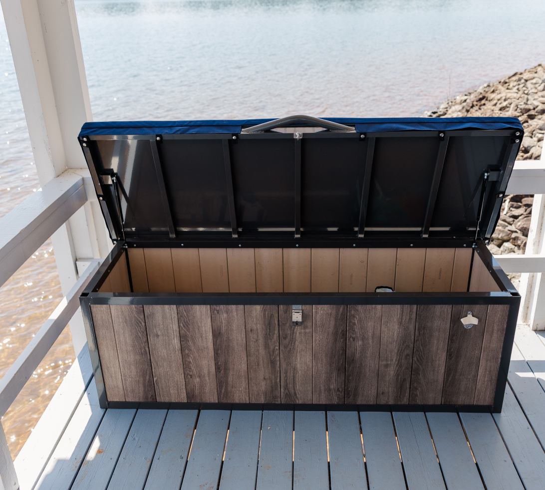 Customizable Dock Box With Cushion Seating